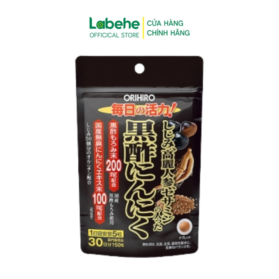 Viên uống giấm đen tỏi nhân sâm bổ sung Sesamine Orihiro 150 viên