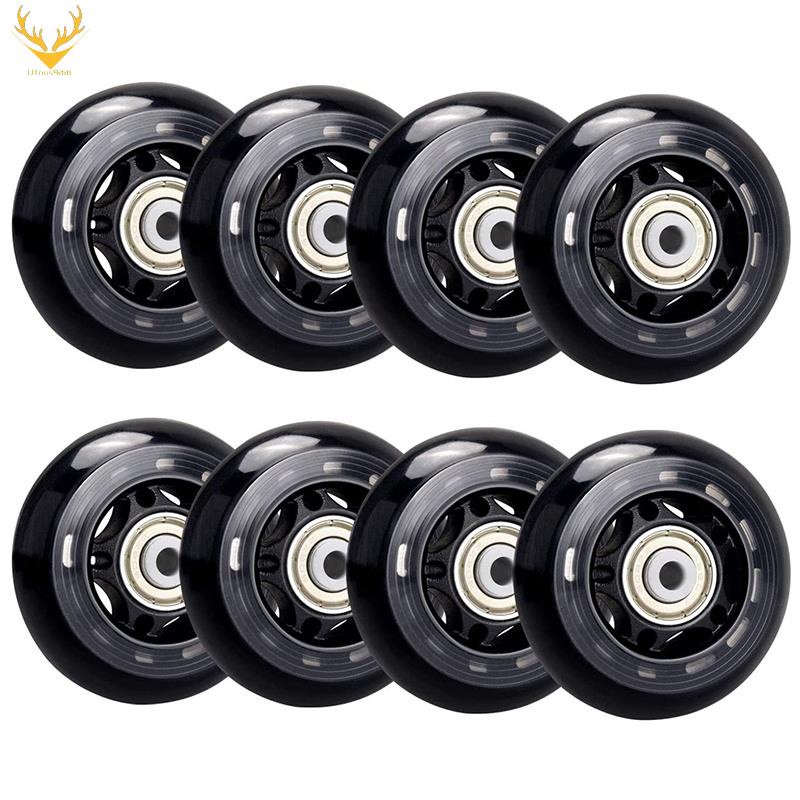 8 gói Bánh xe trượt patin nội tuyến, Bánh xe trượt patin trong nhà / ngoài trời, Bánh xe thay thế lư