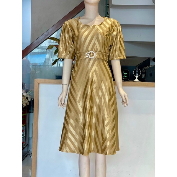 ĐẦM DỰ TIỆC VẢI THUN CO GIÃN HÀNG CAO CẤP