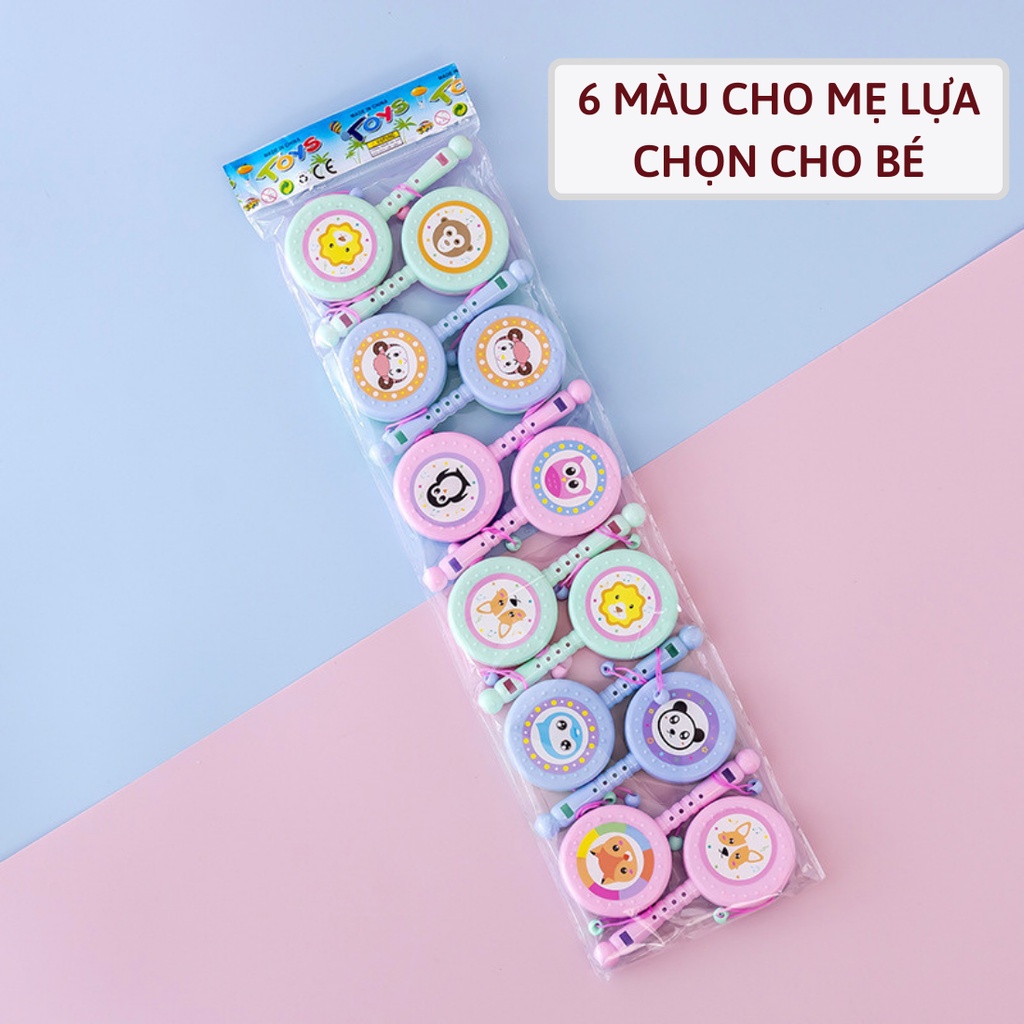 Đồ chơi trống lắc gỗ, Shop Bố Sam, hình con vật phát tiếng kêu kích thích phát triển vận động và giác quan của bé