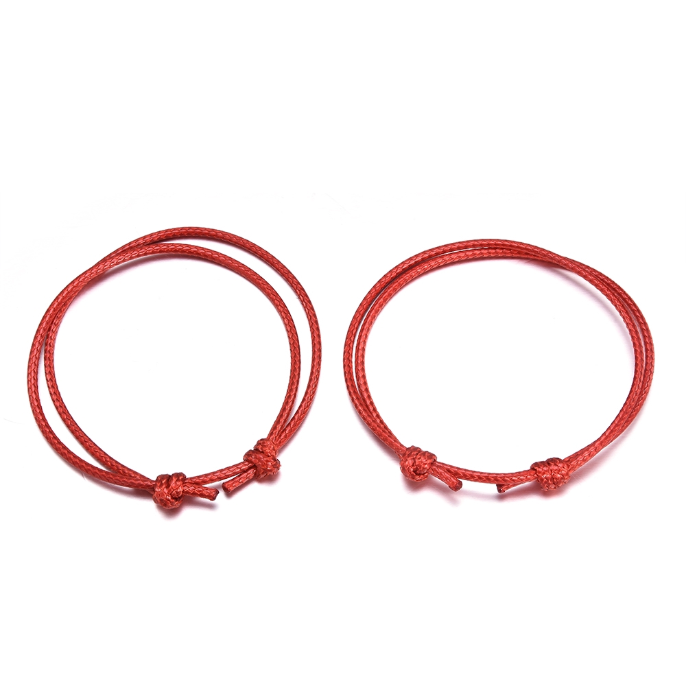 Bộ 2 vòng dây đeo tay cặp đôi đơn giản có thể điều chỉnh