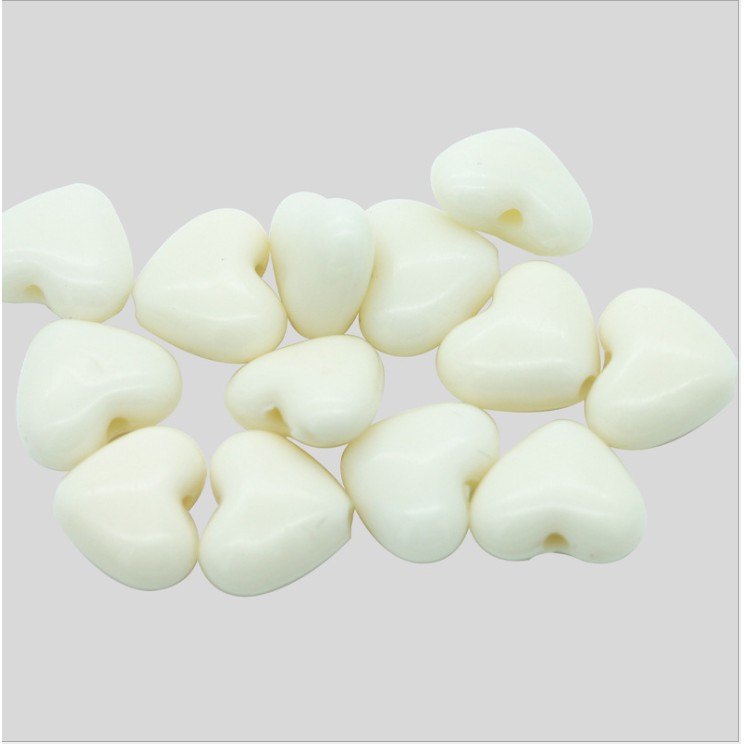 100 Hạt Cườm Acrylic 9Mm Hình Trái Tim Nhỏ Làm Trang Sức Thủ Công