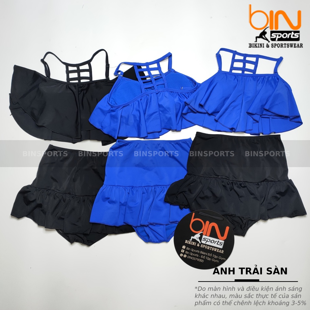 Bikini Bộ Bơi Nữ Quần Váy Hai Mảnh Freesize Bin Sports BHV129