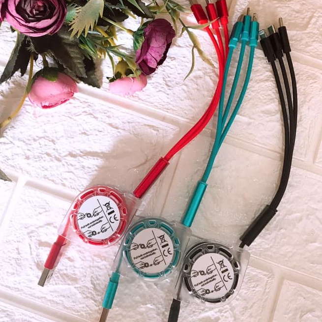 Sạc Dây Rút 3 Đầu Chống Gẫy Đứt