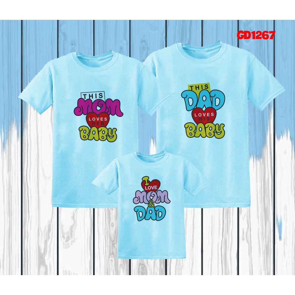 những kiểu áo thun gia đình đẹp family Love -- [Giá niêm yết là giá của 1 áo]