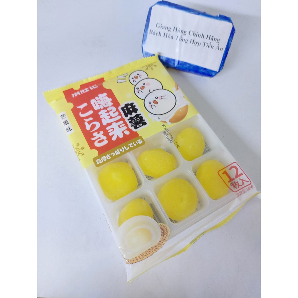 GÓI 180gr BÁNH MOCHI KEM LẠNH VỊ HOA QUẢ (12 bánh) Mềm Dẻo