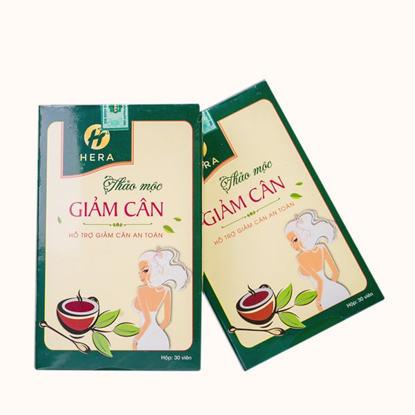 Giảm cân Hera Plus Trà giảm cân nhanh cấp tốc an toàn thảo mộc không phải thuốc giảm cân