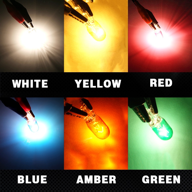 Set 10 Bóng Đèn Halogen T5 T10 T15 1156 1157 Nhiều Màu Sắc Chuyên Dụng Cho Xe Hơi