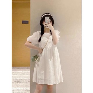Set Yếm Trắng Áo Trắng Vintage Chất Voan Tơ Phong Cách Hàn Quốc