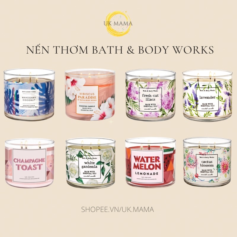 Nến thơm 3 bấc Bath &amp; Body Works