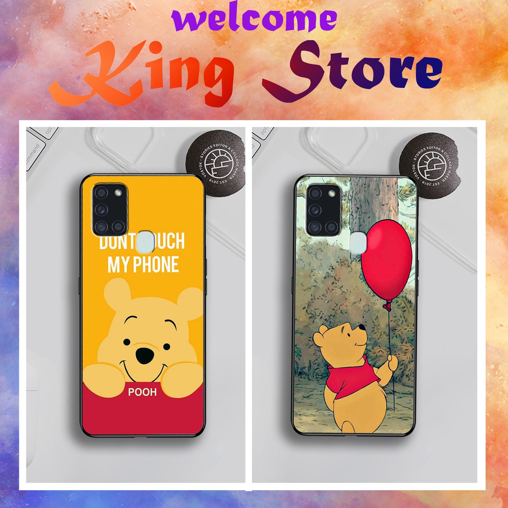 Ốp lưng Samsung A11/A21/A21S  in hình Logo chú gấu Pooh siêu đẹp, độc, lạ_KINGSTORE.HN_Ốp SS A11/A21/A21S