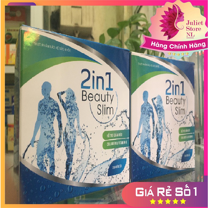 [BỘ 3 HỘP] BEAUTY SLIM 2 IN 1 VIÊN SỦI GIẢM CÂN ĐẸP DA HIỆU QUẢ THẦN TỐC 7-10KG KHÔNG GÂY MẤT NƯỚC MỆT MỎI CHÍNH HÃNG