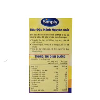 DẦU SIMPLY ĐẬU NÀNH CAN 2 LÍT