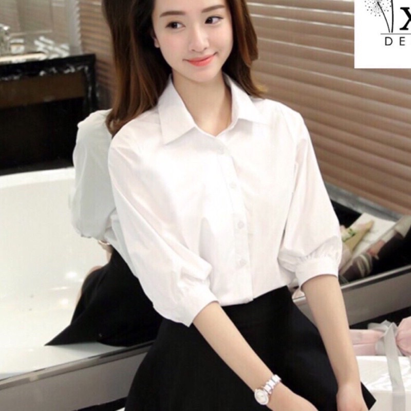 Áo Croptop Sơ Mi Cộc Tay Thiết Kế Dây Rút Nữ Tính Ngọt Ngào
