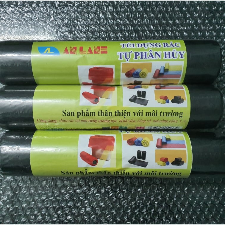 1 Túi Đựng Rác Tự Phân Hủy Màu Đen Khổ Lớn Bảo Vệ Môi Trường ( kích thước 53 * 63 ) 【1 túi khổ lớn】