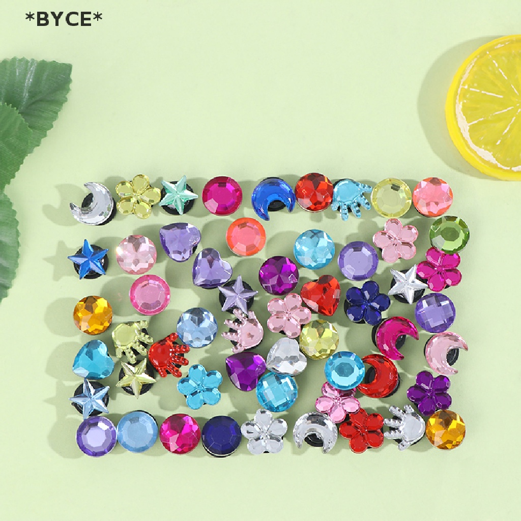 [BYCE] Bộ 50 Phụ Kiện Trang Trí Giày Croc Bằng Kim Loại Đính Đá