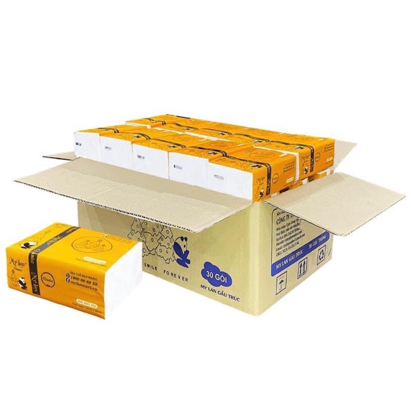 GIẤY ĂN GẤU TRÚC .Thùng 30 gói  LOẠI 1