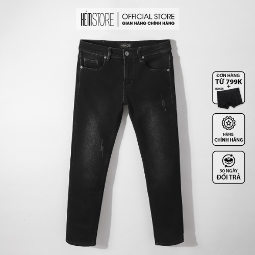 |Hẻm Store| Quần jean nam, quần bò nam SATOSHI SAQJ21 dáng ôm form slimfit, chất liệu jean co giãn xám | BigBuy360 - bigbuy360.vn