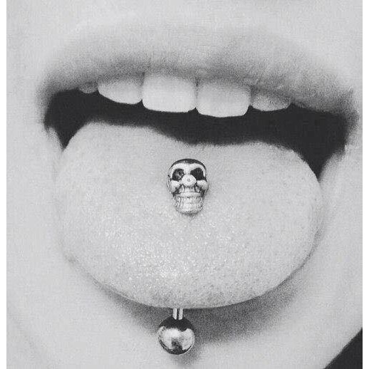 Khuyên lưỡi đầu lâu cực chất Studentss Piercing