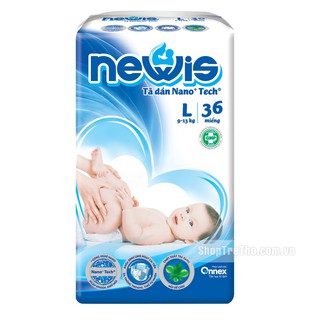 Combo 2 bịch tã dán Newis L36 miếng