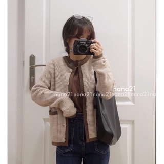 Áo cardigan viền
