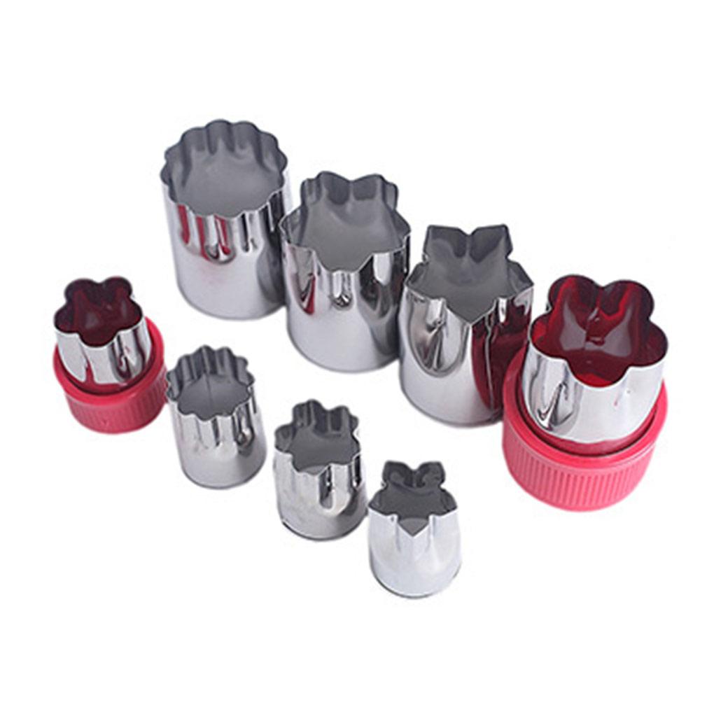 Set 8 Khuôn Cắt Bánh Quy Bằng Thép Không Gỉ Có Thể Giặt Được Màu Sắc Ngẫu Nhiên