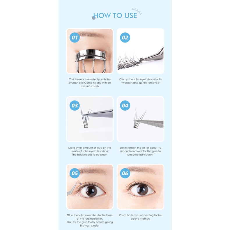 Keo Dán Lông Mi Giả Không Thấm Nước nhanh khô không dễ rơi ra Không kích thích