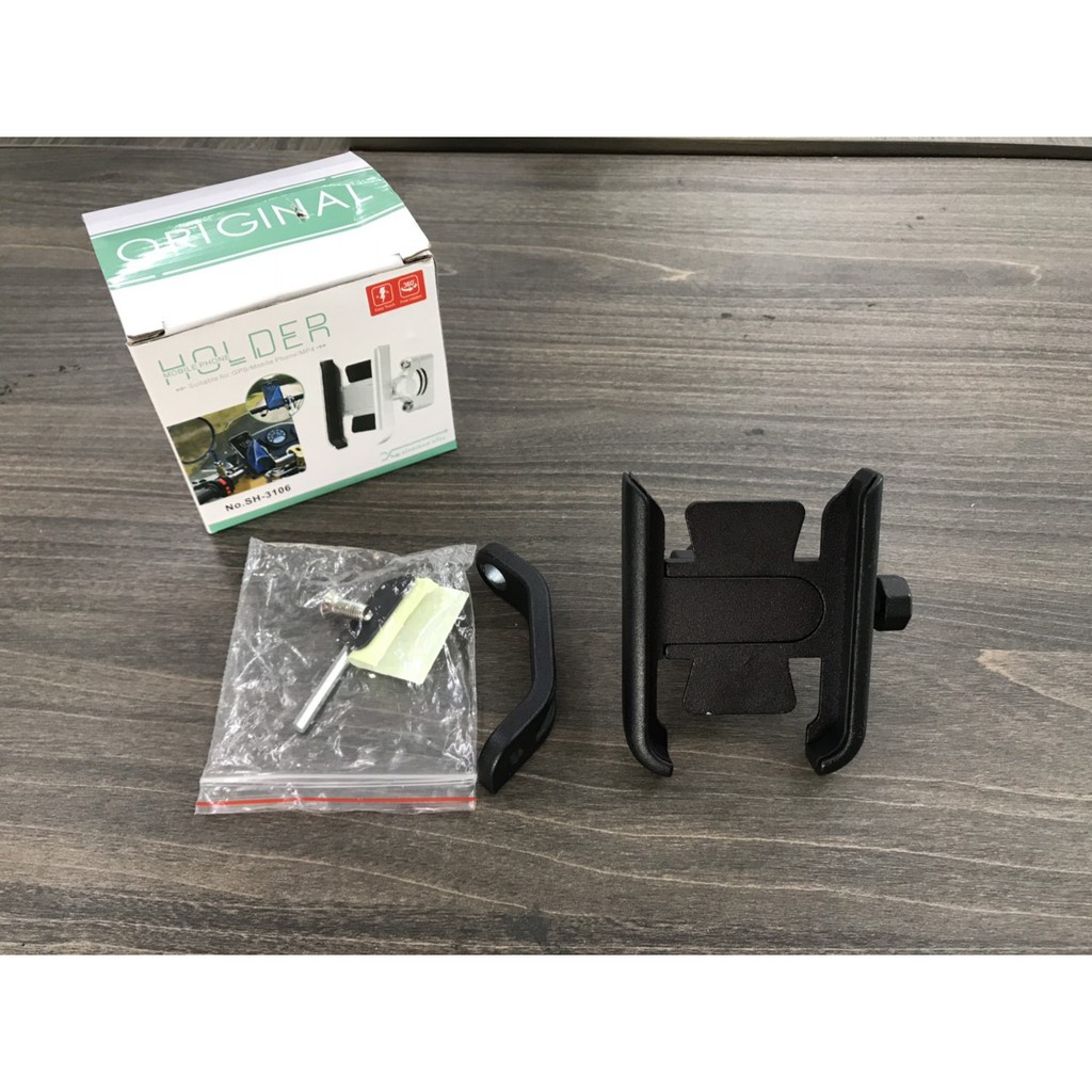 Kẹp - Giá Đỡ Cho Điện Thoại Gắn Xe Máy Inox S500 Xoay 360  BẢN Nâng cấp giá đỡ C2