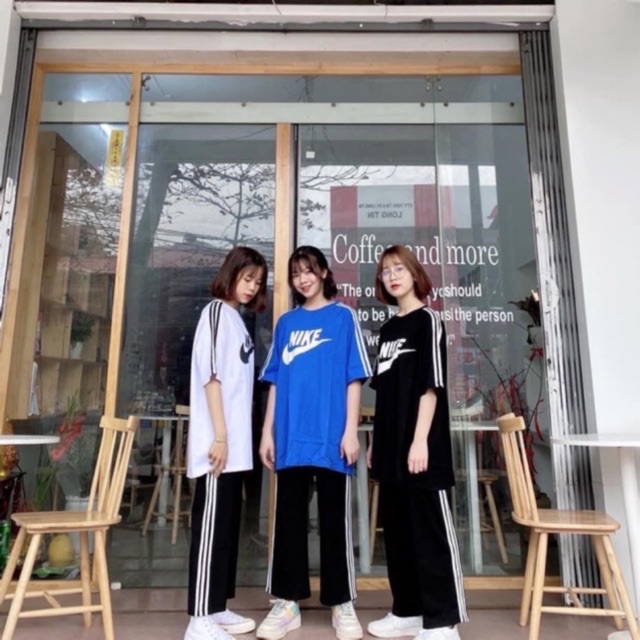 Sét áo chữ ngực tay sọc + quần ba sọc