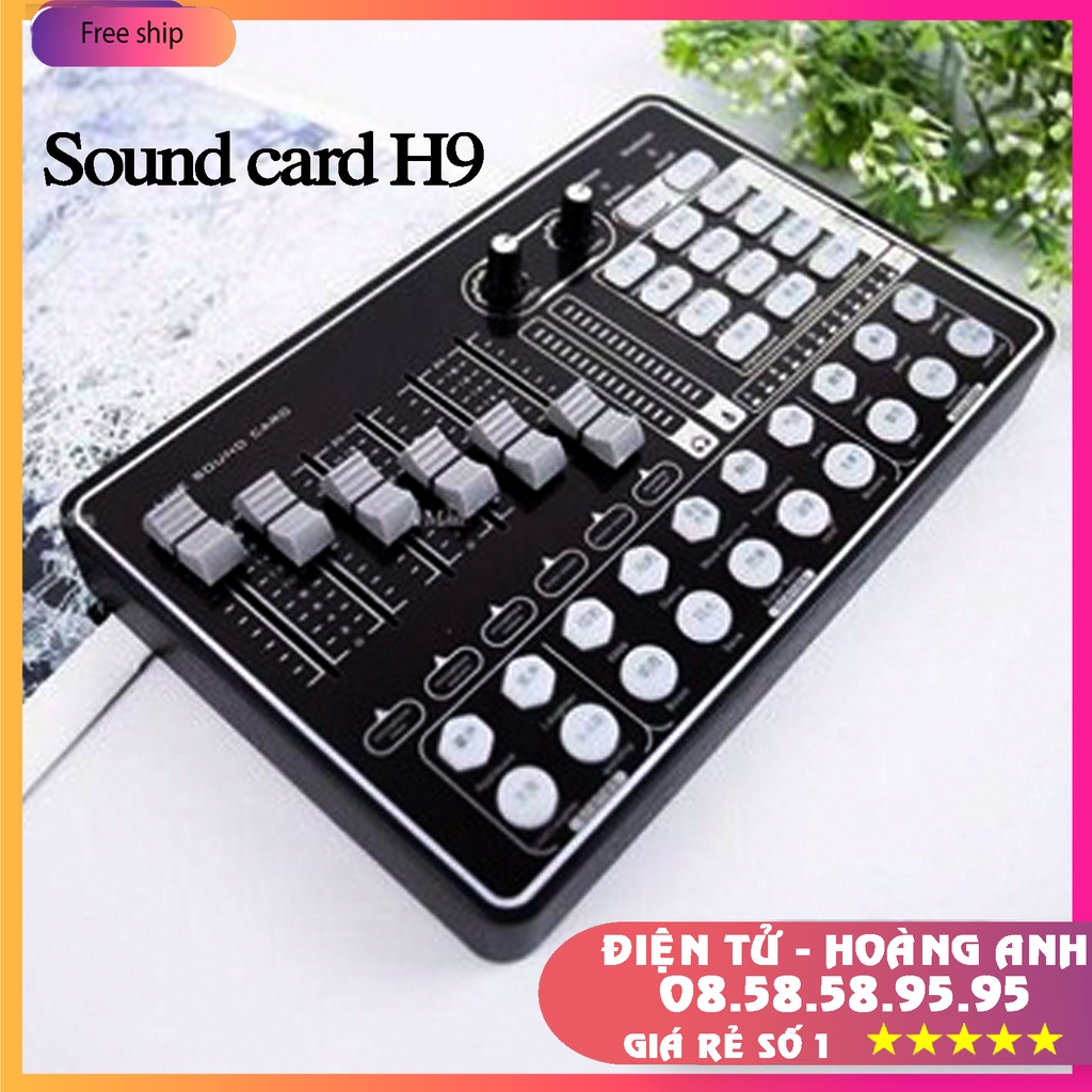 Soundcard MKAI H9 – Thu Âm Hát Live Stream, Karaoke, AutoTune, Giả Giọng, Cực Hay, Có Bluetooth