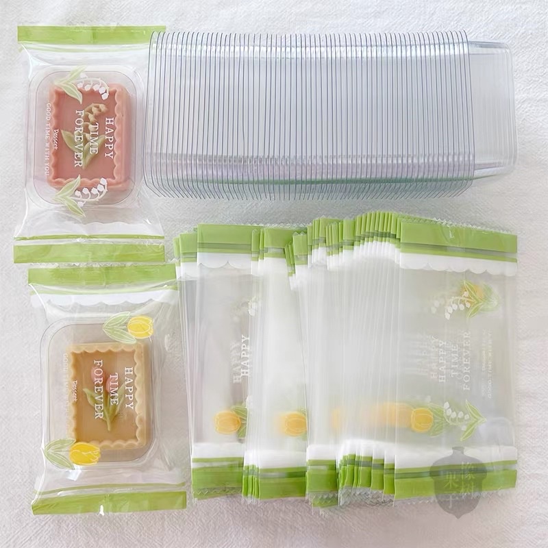Khuôn Nhấn Lò Xo Tulip Chữ Nhật 30gr Bánh Đậu Xanh, Bánh Dứa, Bánh Trung Thu