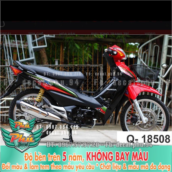 Tem rời wave 100 xe đen B -1