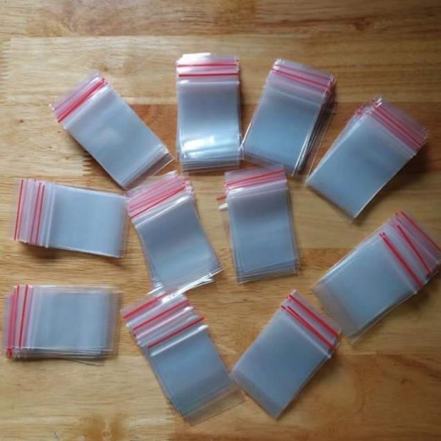100G Túi zip trong viền đỏ