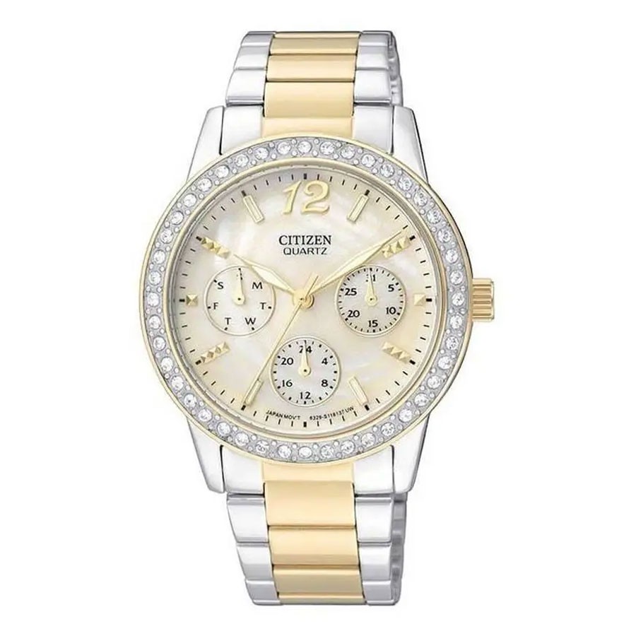Đồng Hồ Nữ Citizen Dây Thép Không Gỉ ED8094-52N - Mặt Vàng
