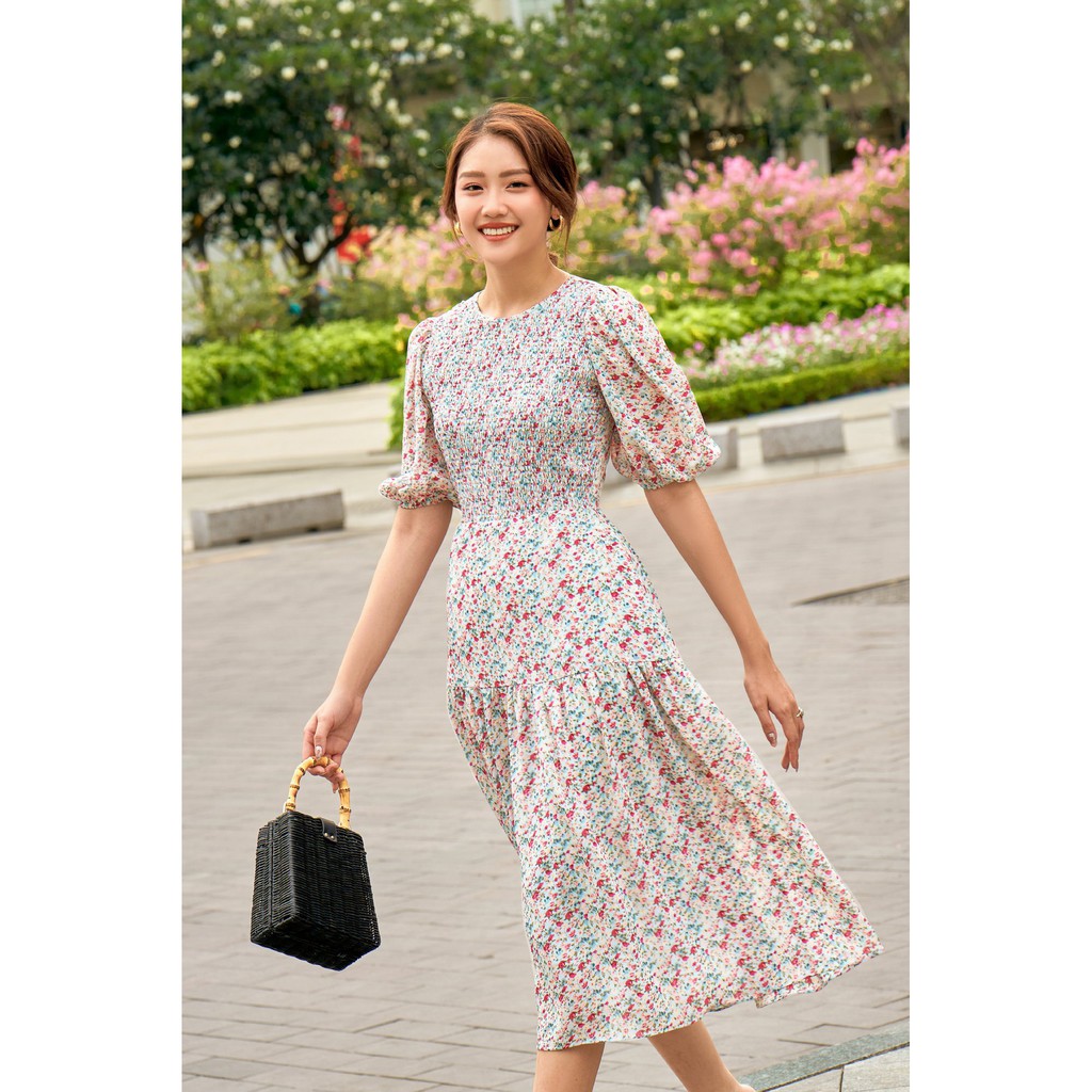 OLV - Đầm Shirring Chest in Liti Fleur | BigBuy360 - bigbuy360.vn