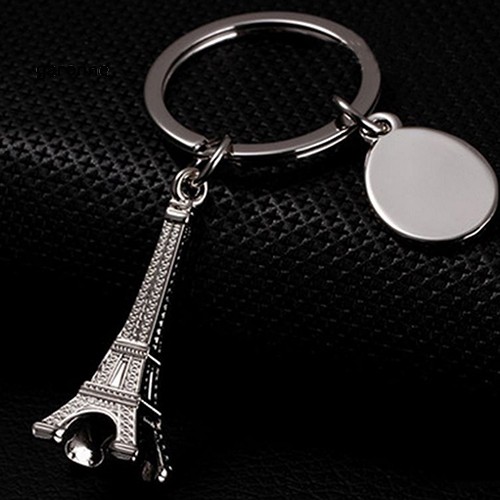Móc chìa khóa mặt hình tháp eiffel mini phong cách retro