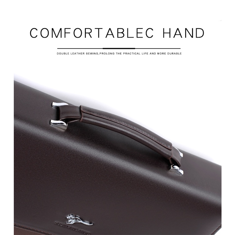 Túi xách đựng laptop/tài liệu bằng da PU phong cách doanh nhân thời trang cho nam