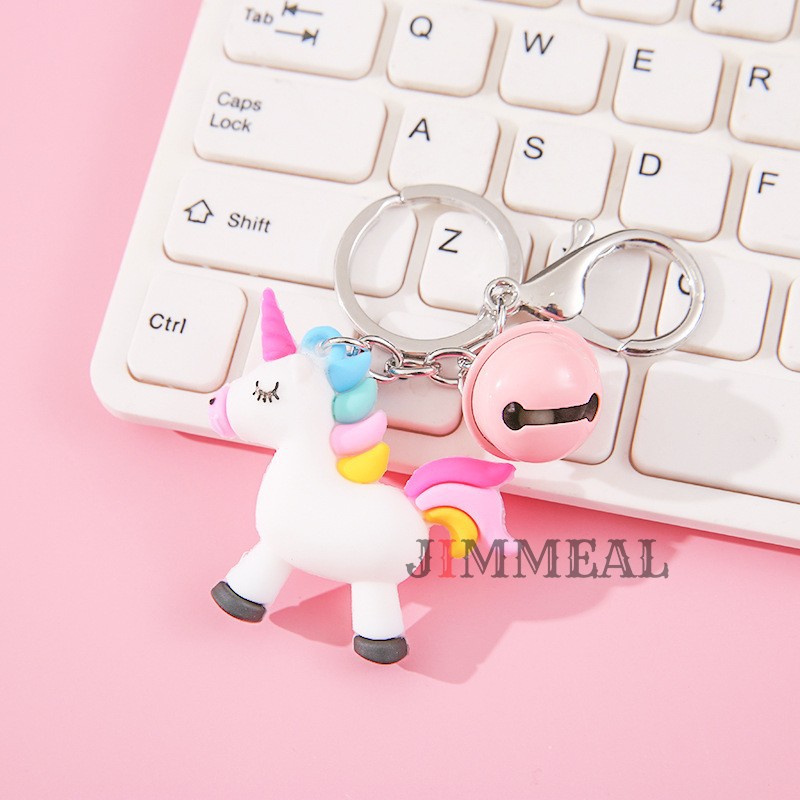 [Kèm Chuông] Móc Chìa Khóa, Balo Hình Chú Ngựa Pony, Unicorn, Ngựa 1 Sừng Hàn Quốc Dễ Thương