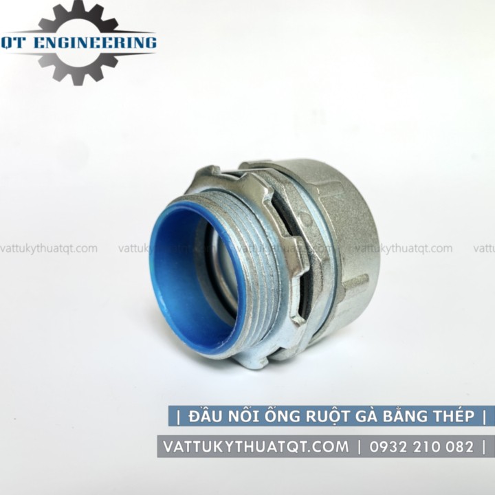 Đầu Nối Ống Ruột Gà Với Hộp Điện Ren Ngoài | Thép Mạ Kẽm | Size 1", Phi 34mm