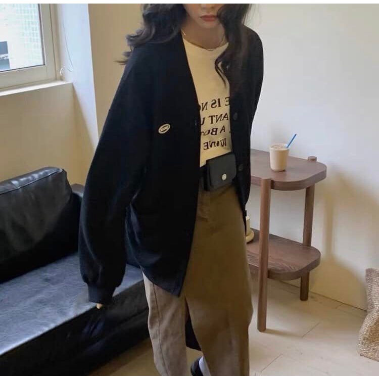 Áo cardigan nữ thêu chữ Simpis - Áo chất tổ ong , màu sắc dễ mặc - Nana's House - FREE SHIP