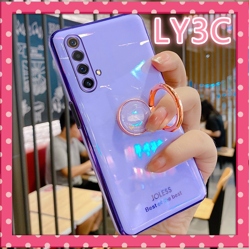 Ốp Điện Thoại Mềm Mạ Điện Có Giá Đỡ Cho realme 5 5I 5S 6 6S 5PRO Q 6PRO C11 C12 C15 C17 C1 C21 C25