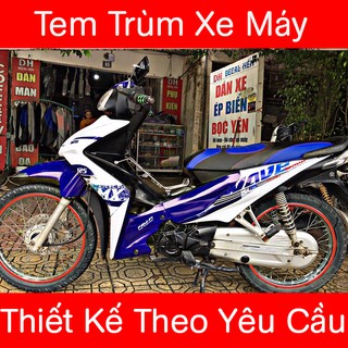 Tem Trùm Wave S110 Xanh Trắng