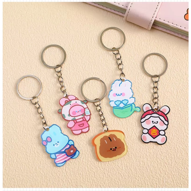 [Có sẵn] MÓC KHÓA THỎ CHẤT LIỆU SILICON NHỎ GỌN DỄ THƯƠNG - DÀNH CHO MỌI LỨA TUỔI