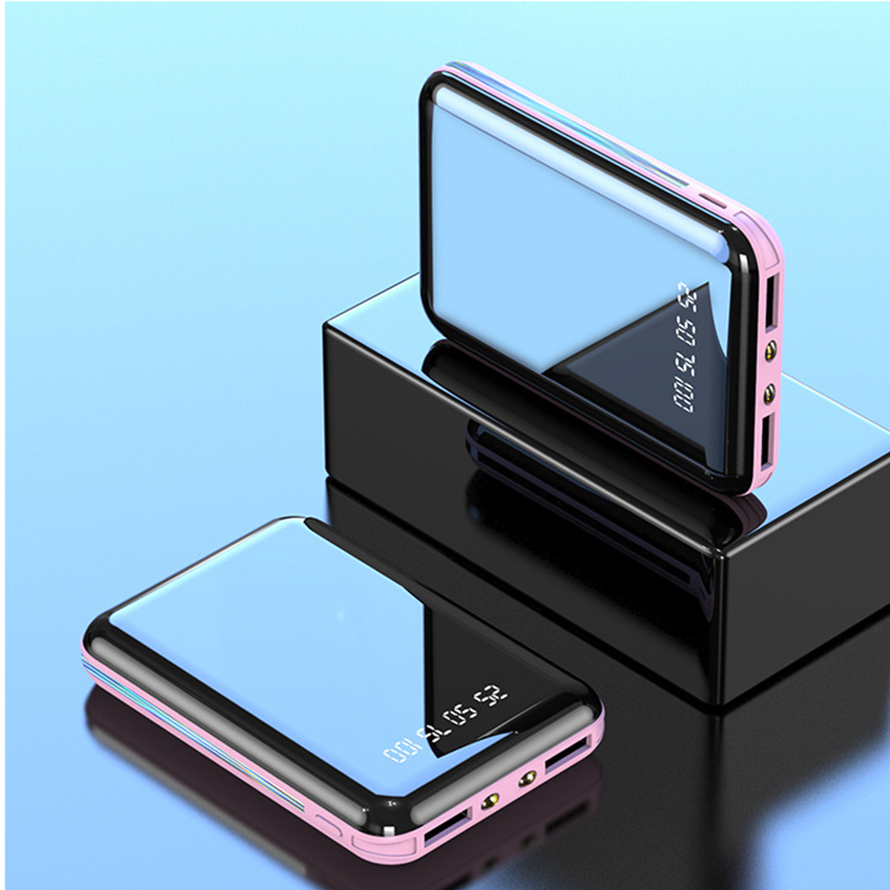 Sạc dự phòng Power Bank 50000mAh Mini Dual USB Port Charging Mirror Screen Digital Display