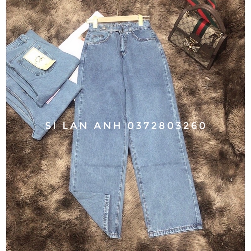 Quần bò ống rộng siêu dài quần jean ống rộng dài trùm giày quần jeans suông