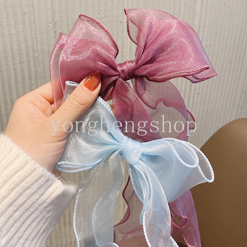 Kẹp Tóc Đính Nơ Ruy Băng Dễ Thương Dành Cho Bé Gái