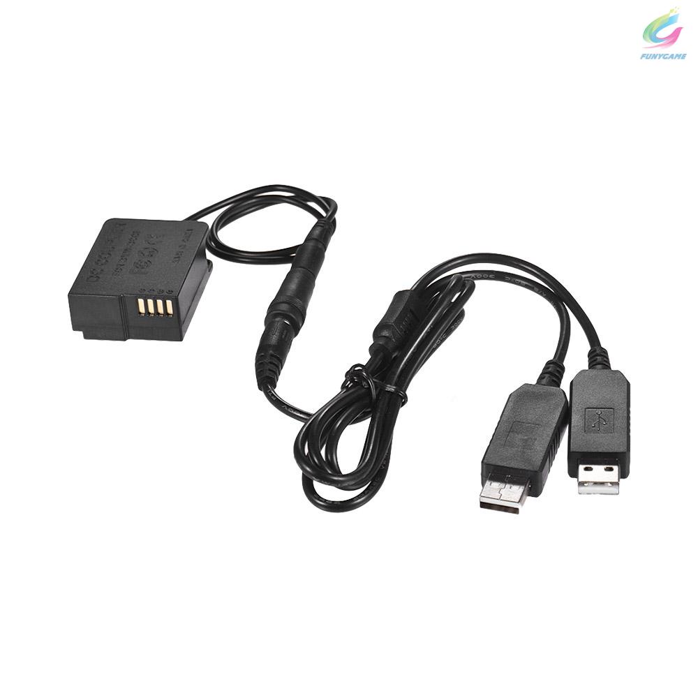 FY Andoer DMW-DCC8 DC Coupler USB Power Adapter Camera Charger Kit for Panasonic DMC-FZ200 DMC-FZ1000 DMC-GH2 DMC-G5   DMC-G6 DMC-G7 Lumix GX8 G85