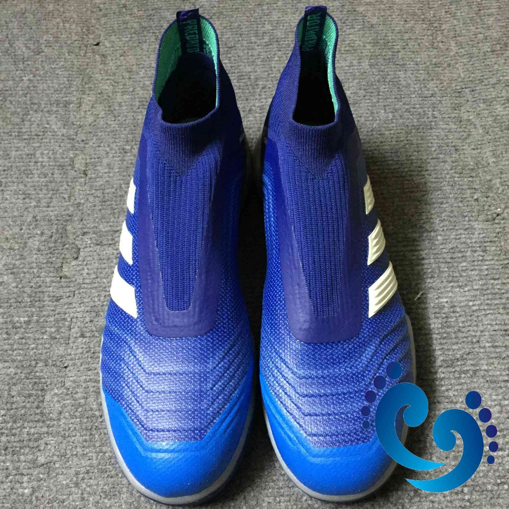 Giày đá bóng Predator 18 plus xanh lam nhân tạo (combo giày+túi)