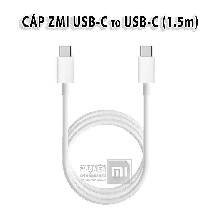 FREESHIP ĐƠN 99K_Cáp ZMI Type-C 2 đầu USB-C dài 1m5 - AL301