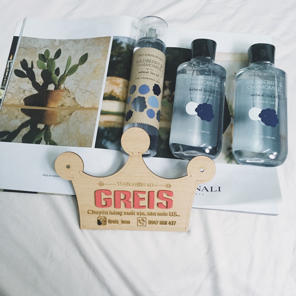 [Có bill US] Bath & Body Works - Set body care Wildberry and Chamomile